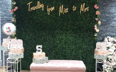 Flower Walls as Bridal Shower Decor in California