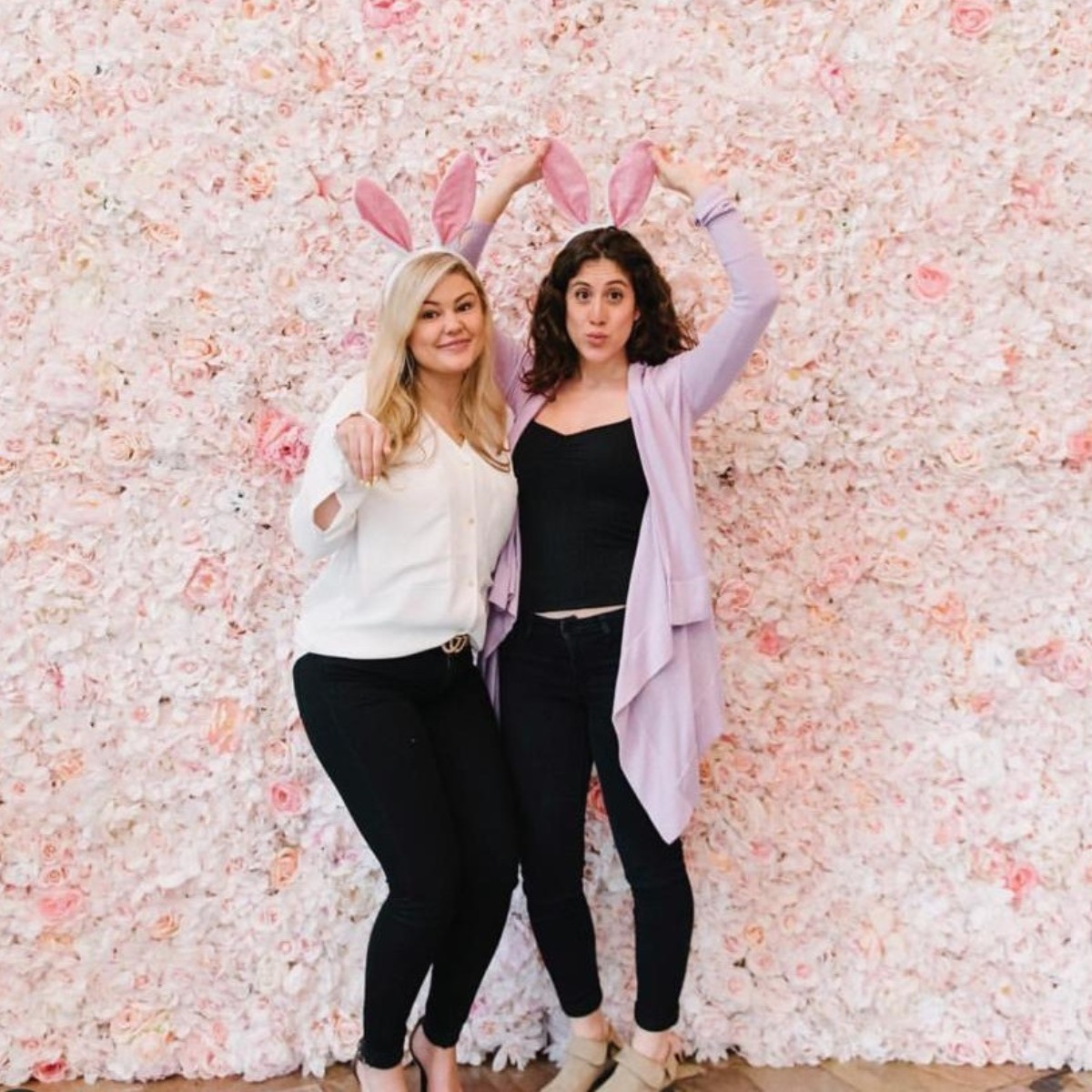 San Antonio Pink Blush Flower Wall Rental