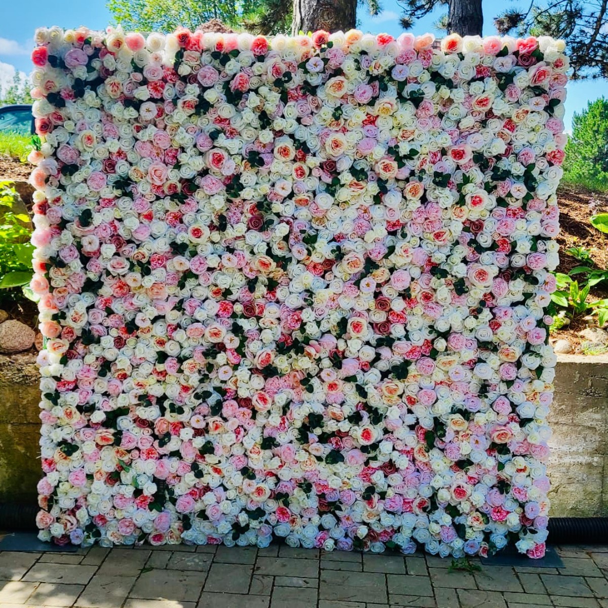 Sarasota Mixed Flower Walls Backdrop Rental