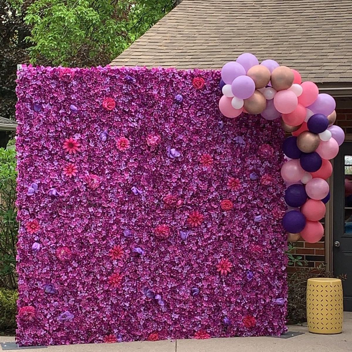 Sarasota Purple Flower Walls Backdrop Rental